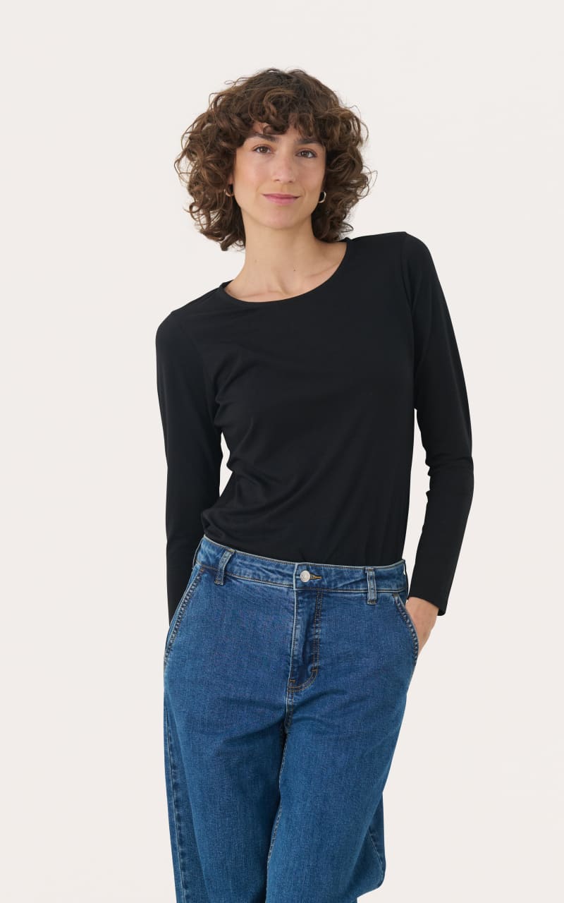 Part Two- Nemajas Long Sleeve T-Shirt - Black / XS