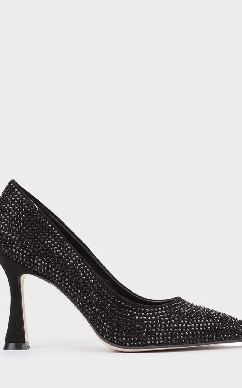 Pedro Miralles- Catania Pumps in Black Glitter - footwear
