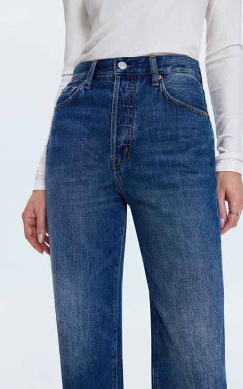 Pistola Cassie Crop Super High Rise Straight Jean