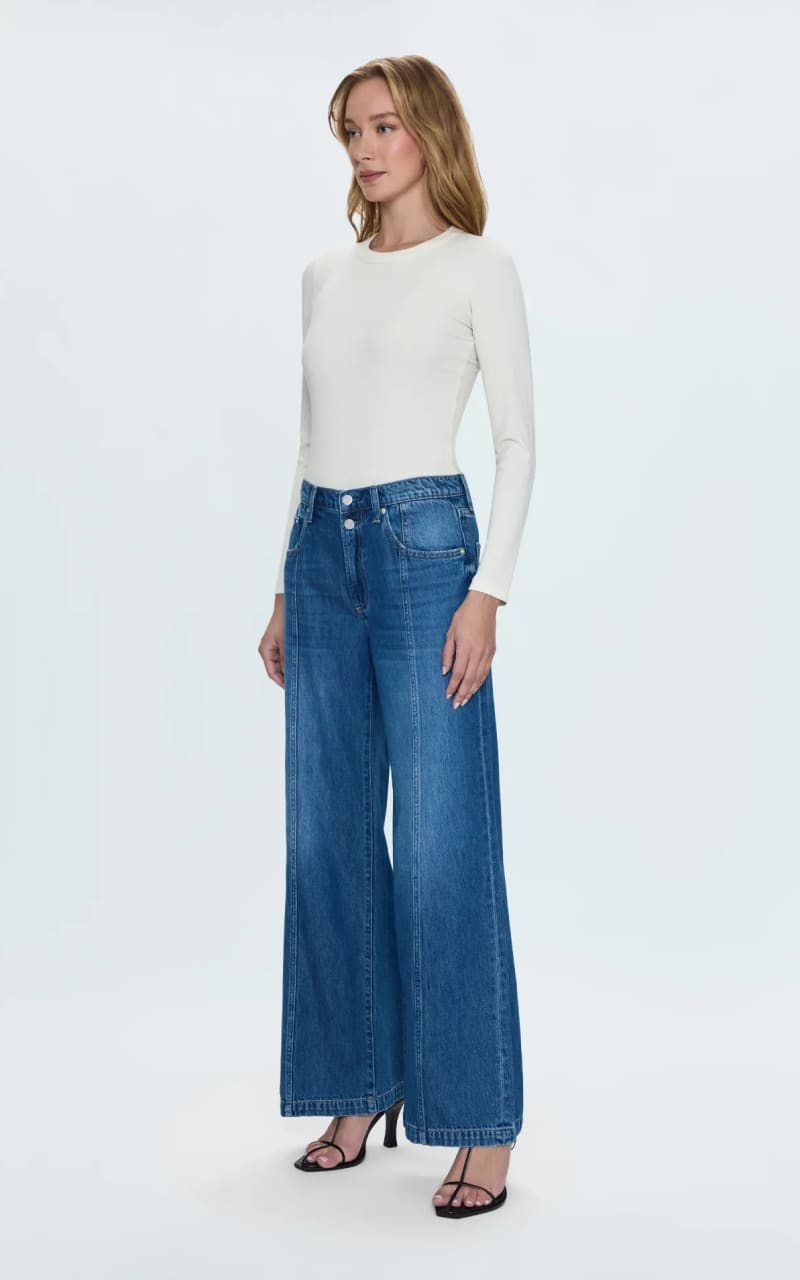 Pistola - Jadyn Low Slung Palazzo In Celebration - denim