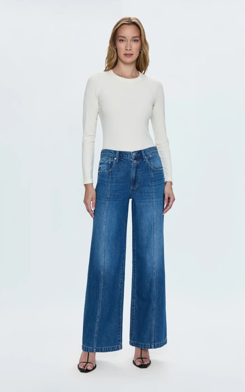 Pistola - Jadyn Low Slung Palazzo In Celebration - denim