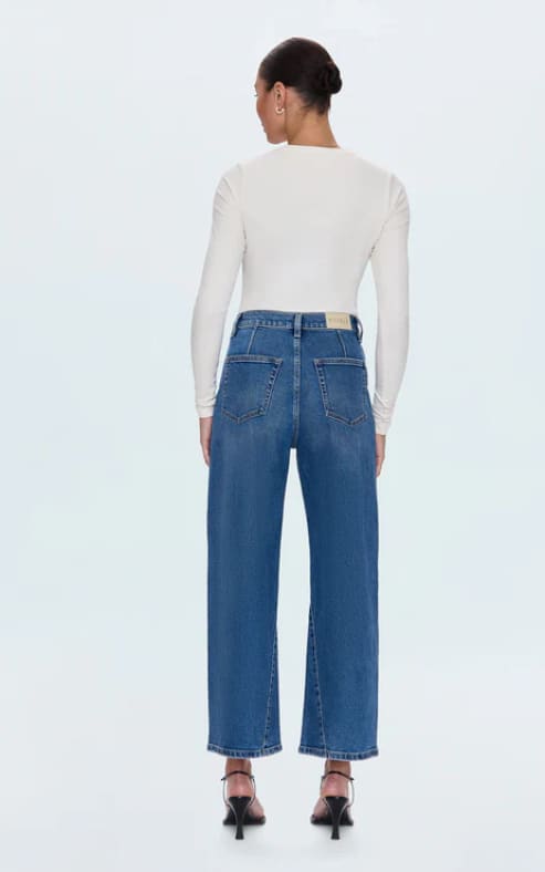 Pistola- Kyra High Rise Bowed Ankle in Soho - denim