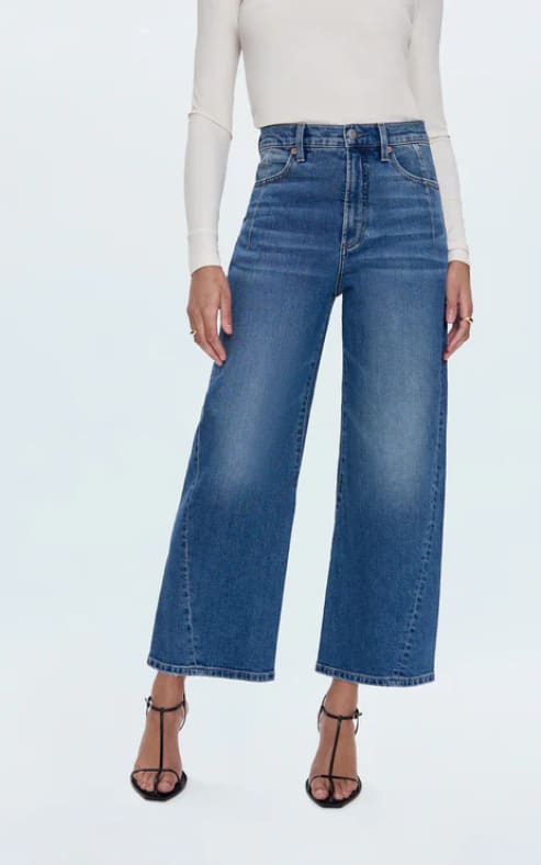 Pistola- Kyra High Rise Bowed Ankle in Soho - denim