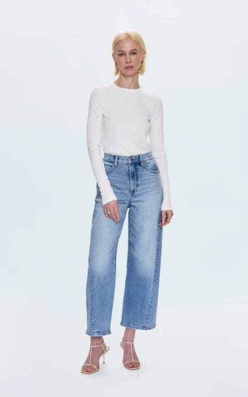 Pistola- Kyra High Rise Bowed Ankle in Terrace - denim