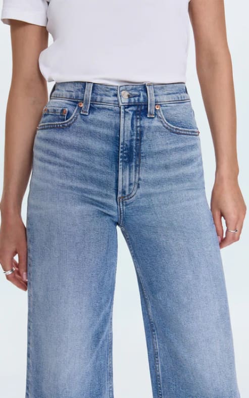 Pistola- Lana Crop High Rise Ultra Wide Jean in Bistro