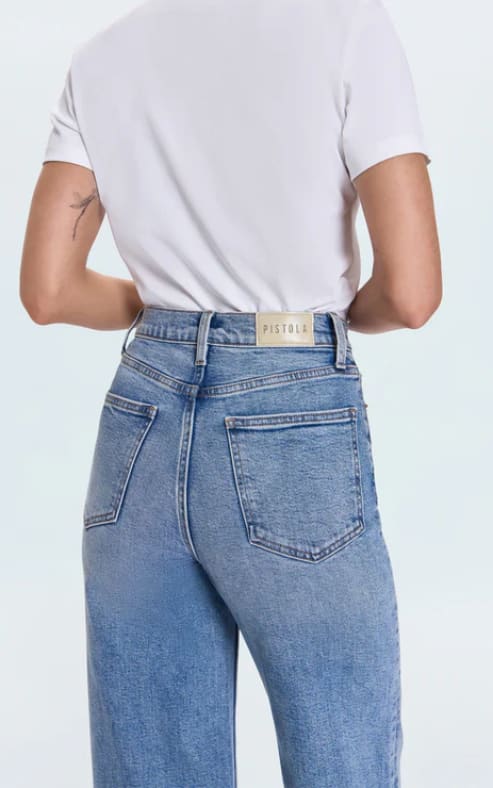 Pistola- Lana Crop High Rise Ultra Wide Jean in Bistro