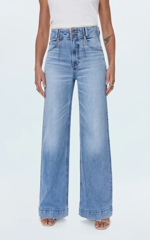 Pistola- Lana Double Button High Rise Ultra Wide Leg Jean
