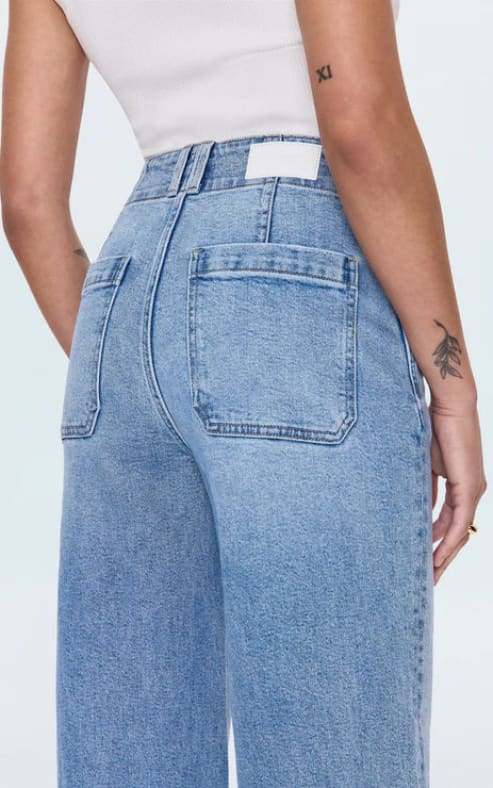 Pistola- Lana Double Button High Rise Ultra Wide Leg Jean