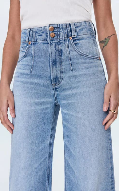 Pistola- Lana Double Button High Rise Ultra Wide Leg Jean