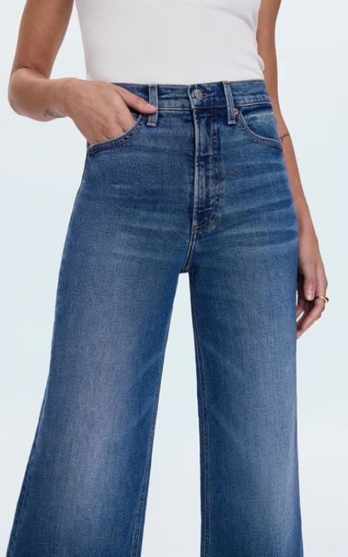 Pistola- Lana High Rise Ultra Wide Leg Jean in Soho - denim