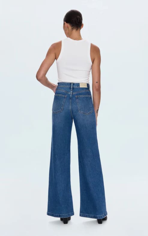 Pistola- Lana High Rise Ultra Wide Leg Jean in Soho - denim