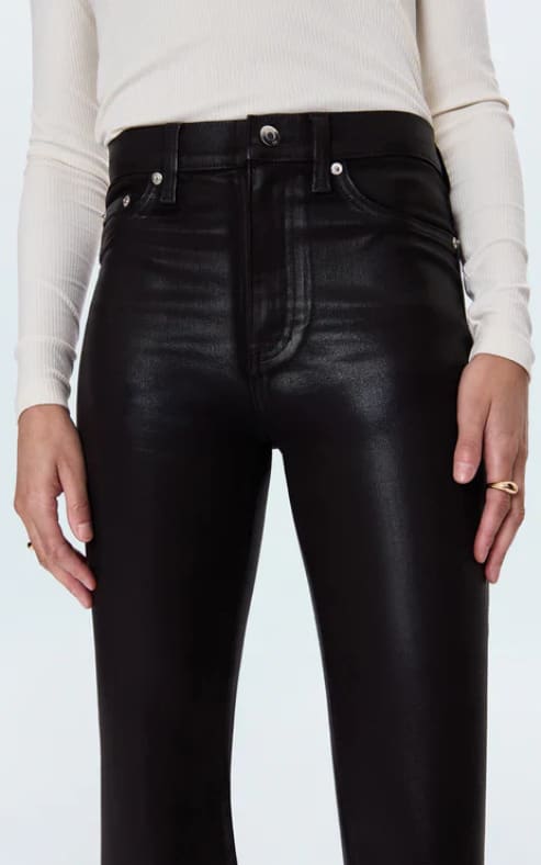 Pistola- Lennon High Rise Crop Boot in Coated Mocha - denim