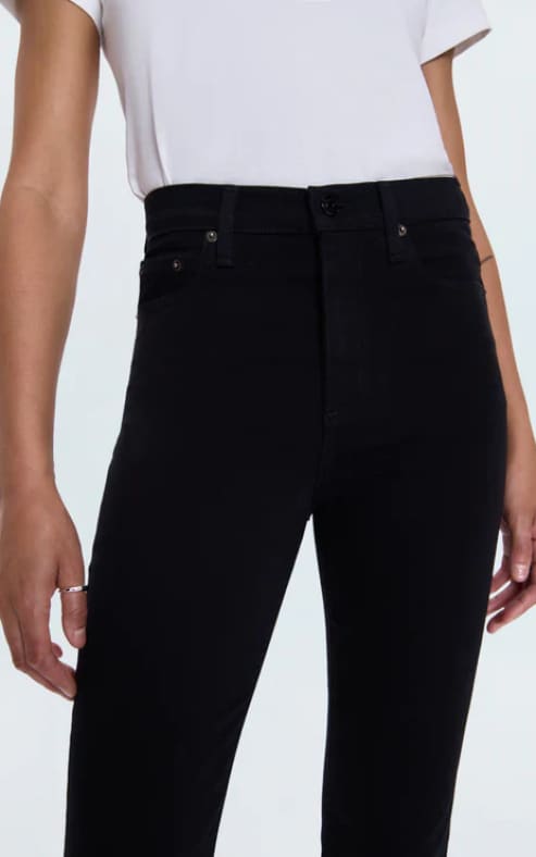 Pistola Lennon High Rise Crop Boot in Noir denim