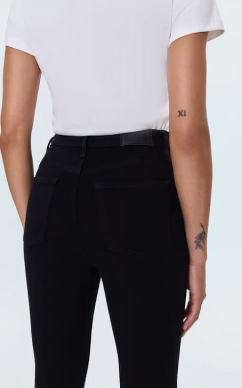 Pistola Lennon High Rise Crop Boot in Noir denim