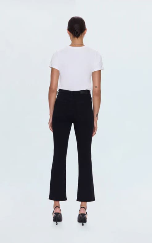 Pistola Lennon High Rise Crop Boot in Noir denim