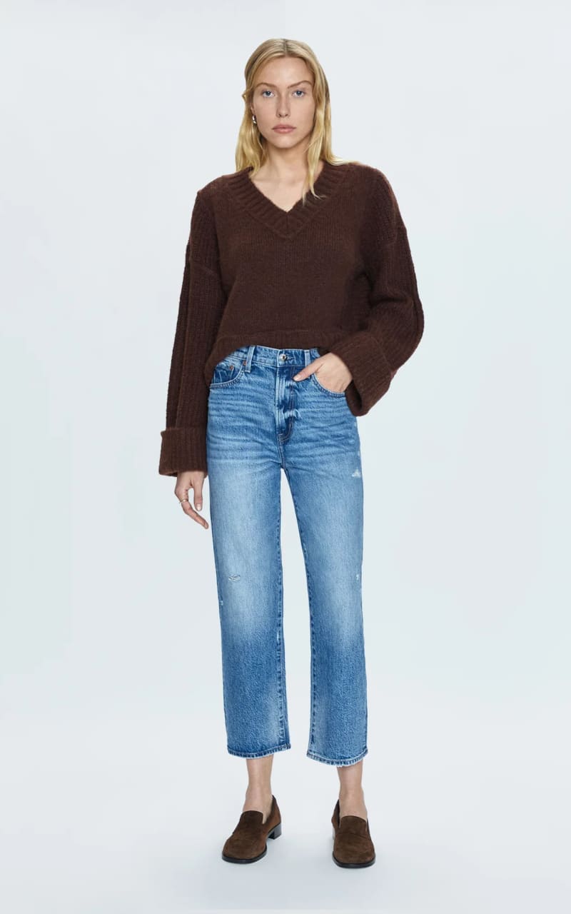 Pistola- Cassie Crop Super High Rise Straight Jean