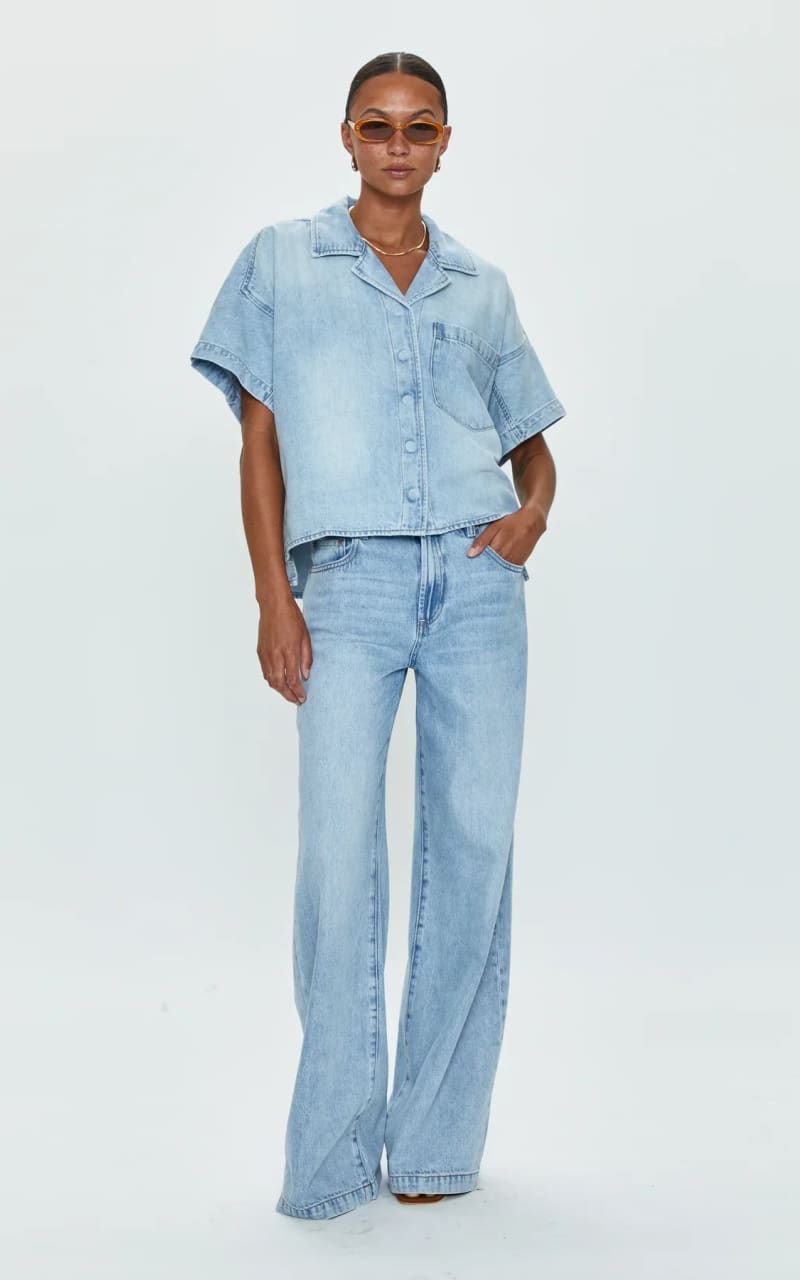 Pistola - Jadyn Low Slung Palazzo Pant - denim