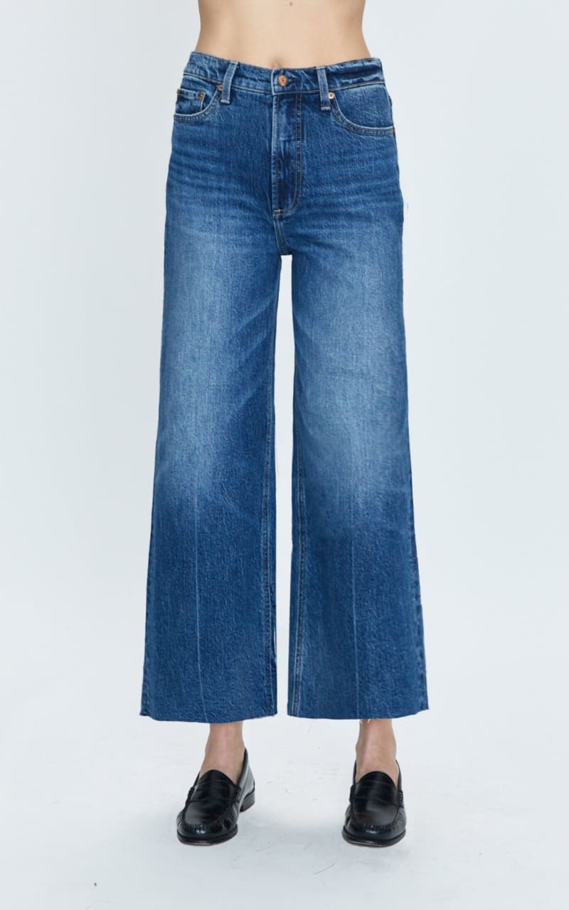 Pistola- Lana Crop High Rise Ultra Wide Leg Jean - denim