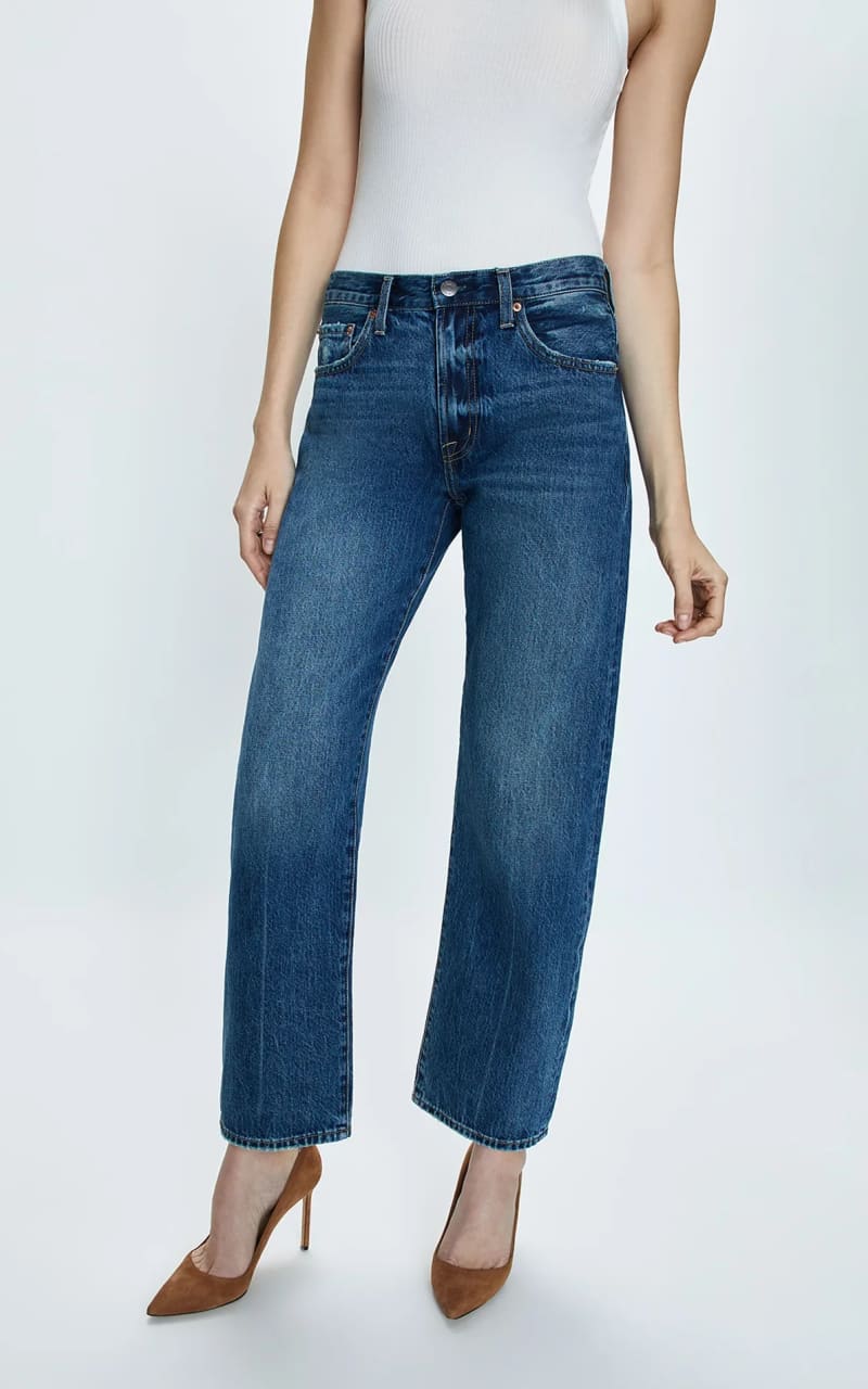 Pistola- Lexi Mid Rise Bowed Straight in Artisan - denim