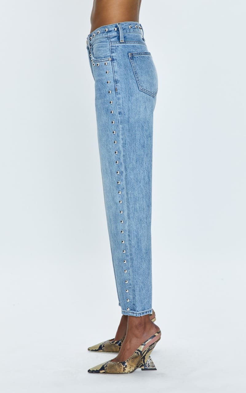 Pistola- Lexi Mid Rise Bowed Straight in Satellite - denim