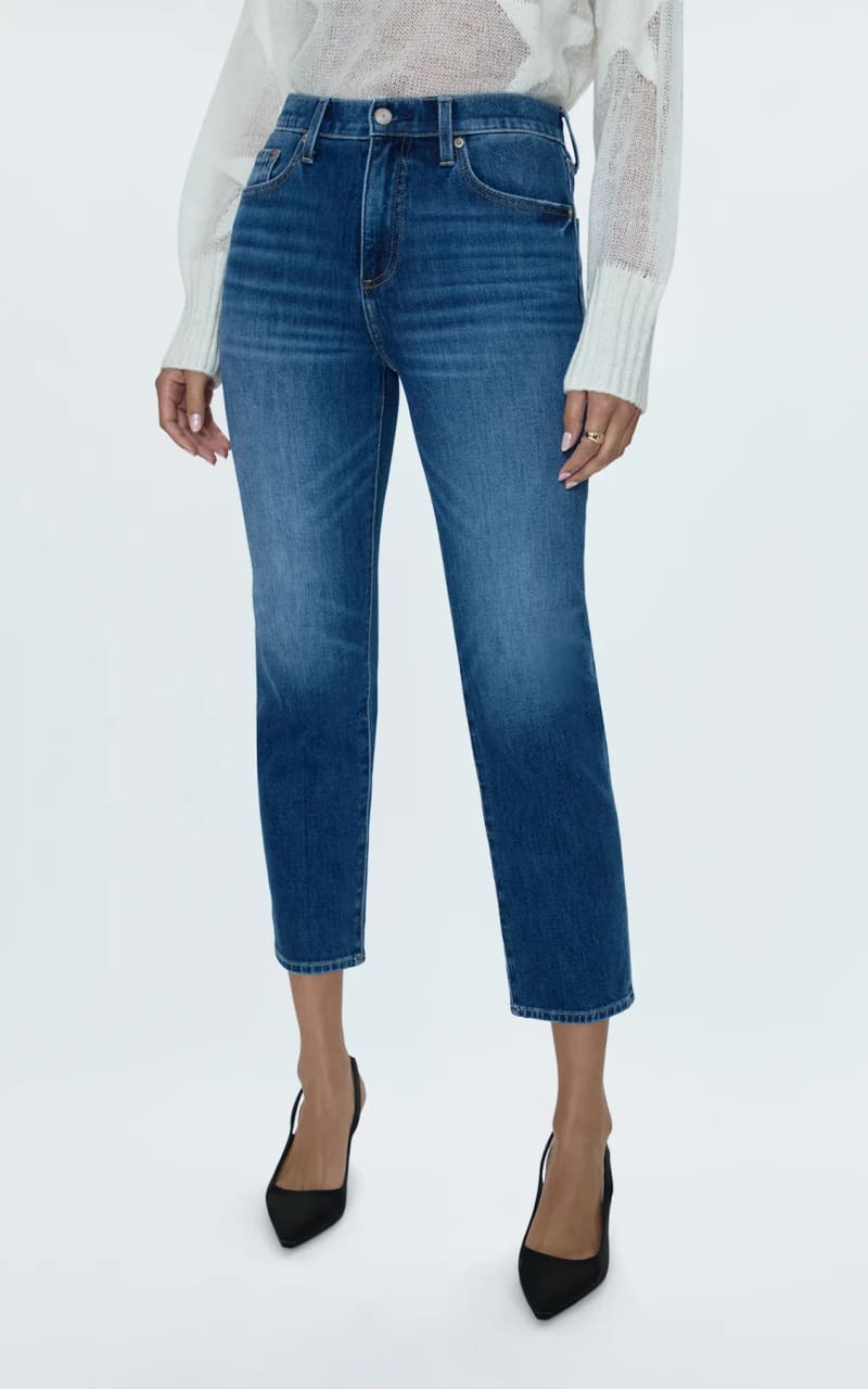 Pistola- Monroe Crop High Rise Cigarette in Vermont - denim