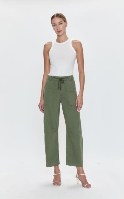 Pistola- Sabrina Utililty Crop Pant in Meadow - denim