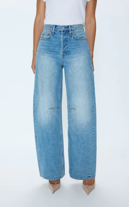 Pistola- Sydney High Rise Bowed Leg Wide in Hazy - denim