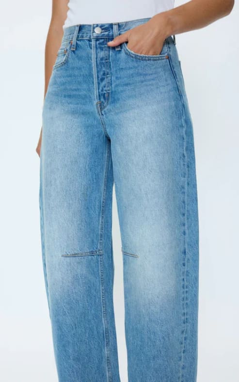 Pistola- Sydney High Rise Bowed Leg Wide in Hazy - denim