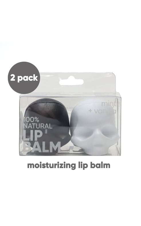 Rebels Refinery- 2 Pack Skulls 100% Natural Lip Balm - Gift