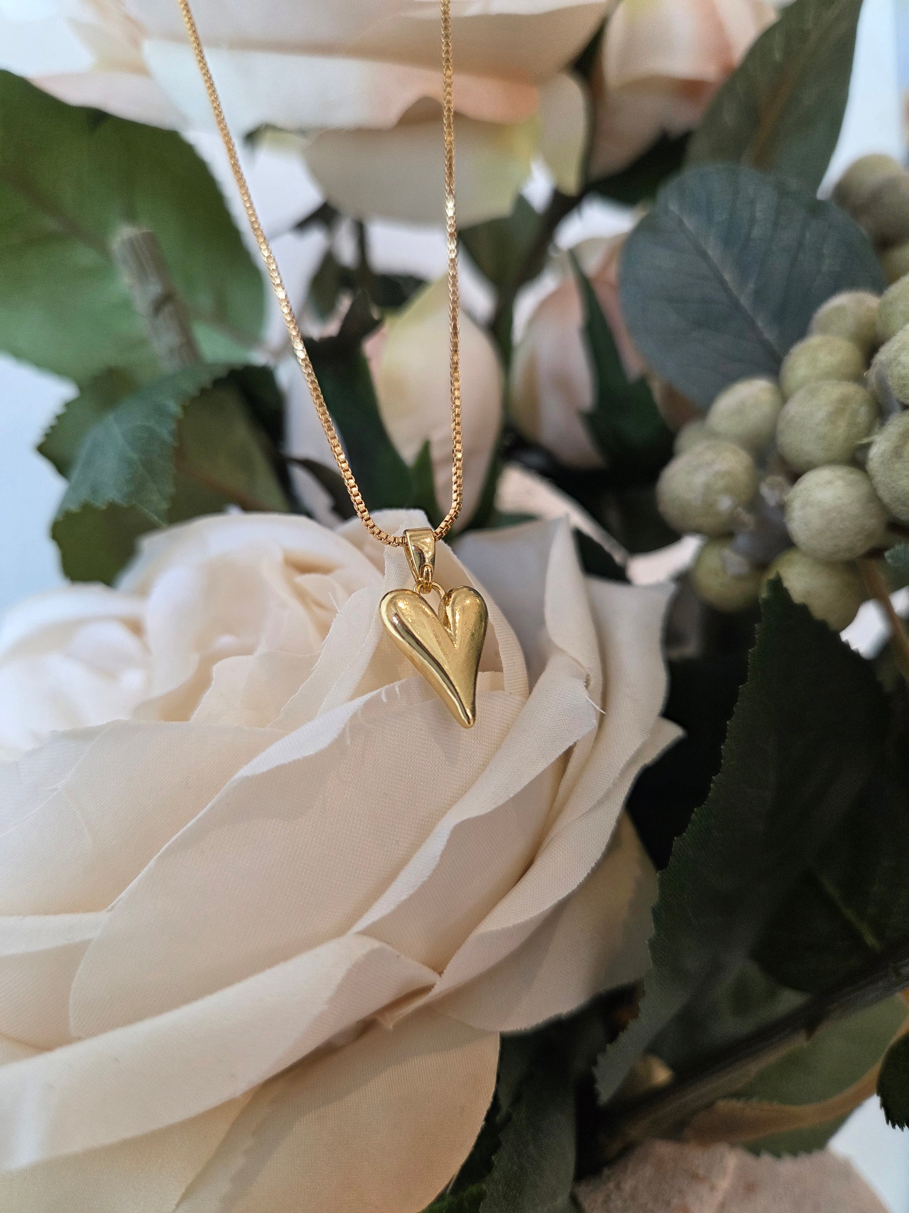 Twisted Baubles- Love Heart Bubble Charm Necklace