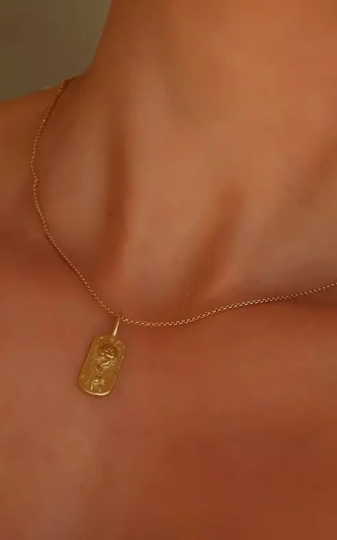 Namaste- Rose Necklace in Gold