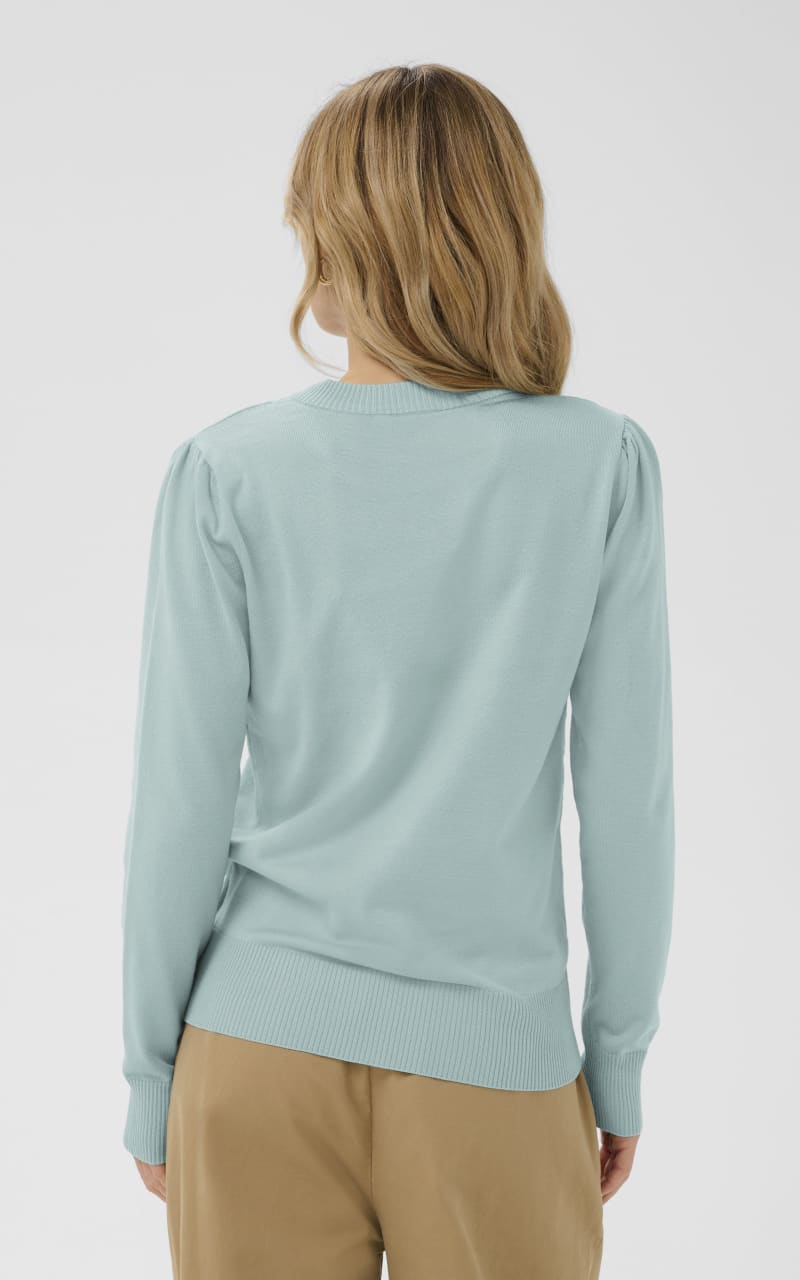 Saint Tropez- Mila Long Sleeve Sweater in Ether - SWEATER &