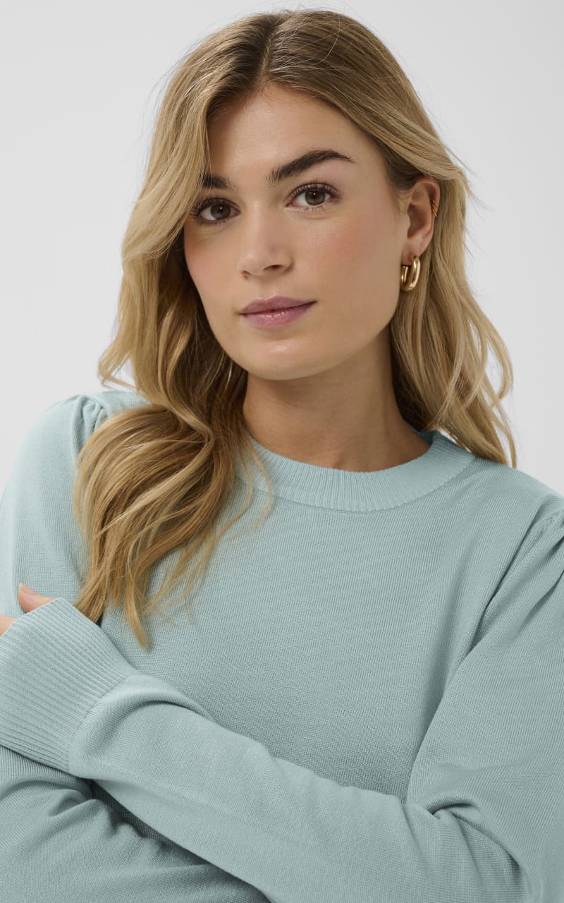 Saint Tropez- Mila Long Sleeve Sweater in Ether - SWEATER &