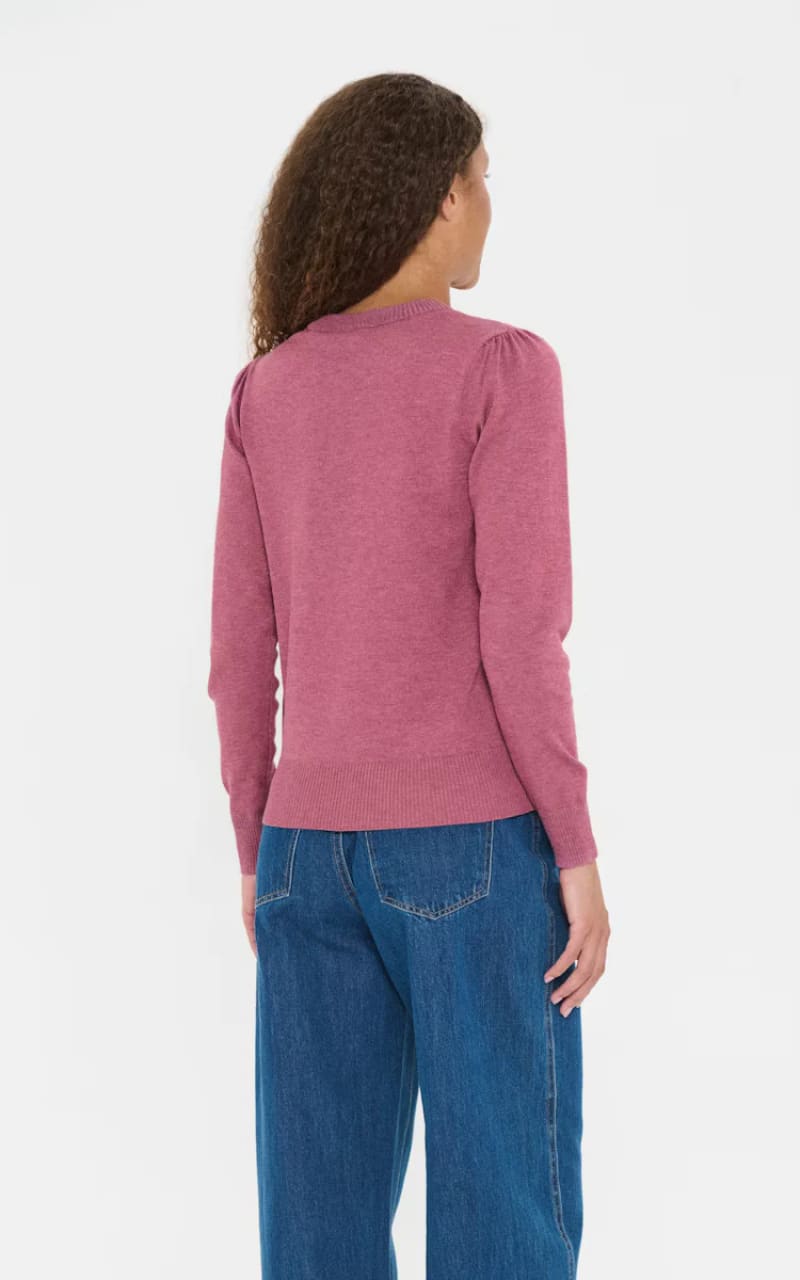 Saint Tropez- Mila Long Sleeve Sweater in Red Violet