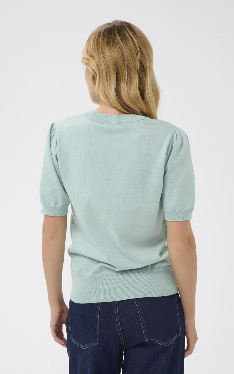 Saint Tropez- Mila Short Sleeve Sweater in Ether - SWEATER