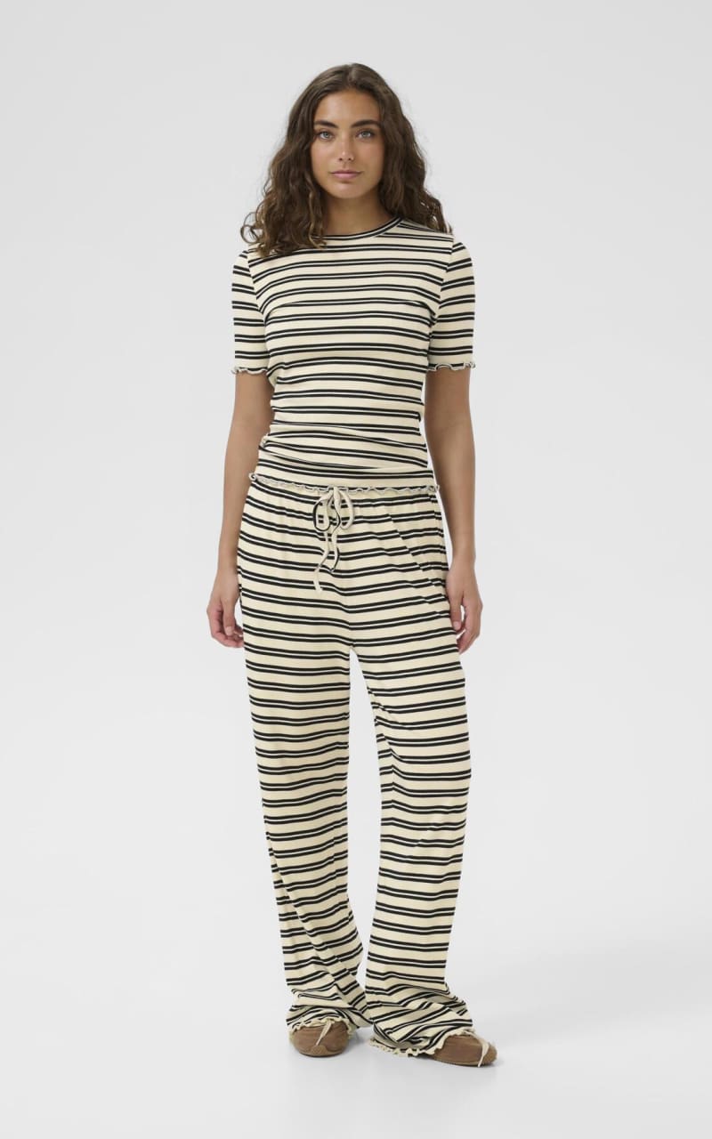 Saint Tropez - Olalia Striped T-Shirt in Ice Black