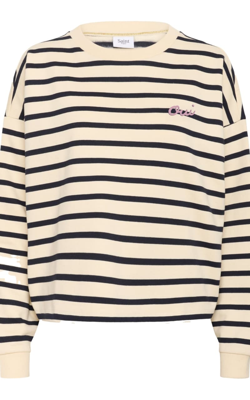 Saint Tropez - Osiria Striped Sweatshirt - Seedpearl Nights