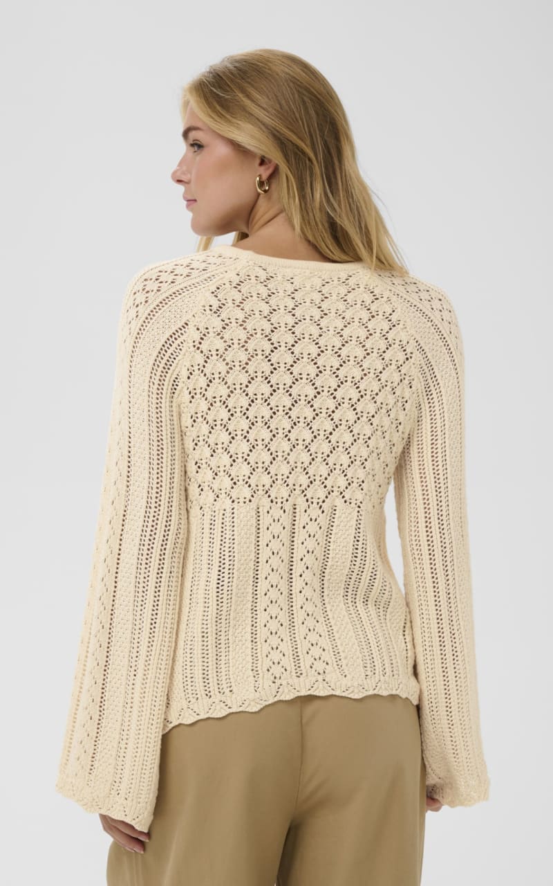 Saint Tropez- Perlita Knit Pullover in Seedpearl - SWEATER