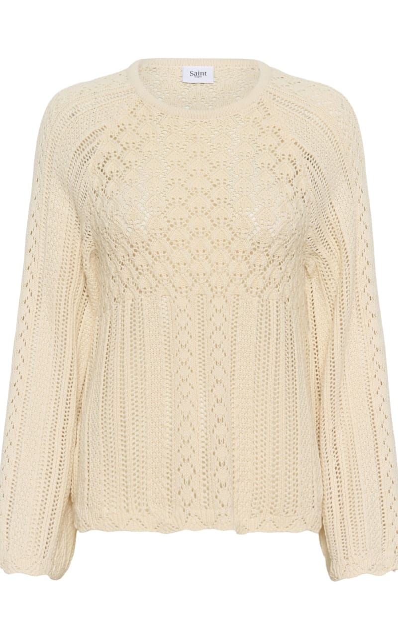 Saint Tropez- Perlita Knit Pullover in Seedpearl - SWEATER