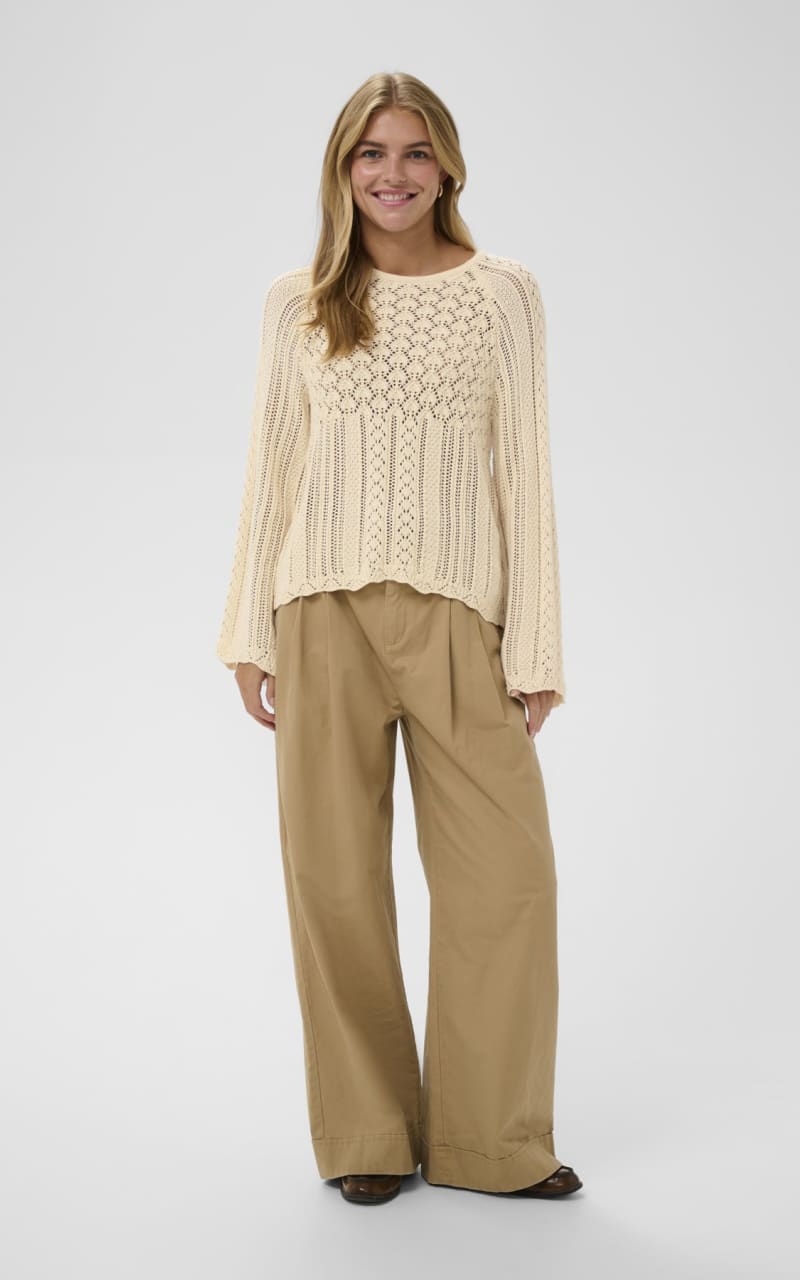 Saint Tropez- Perlita Knit Pullover in Seedpearl - SWEATER