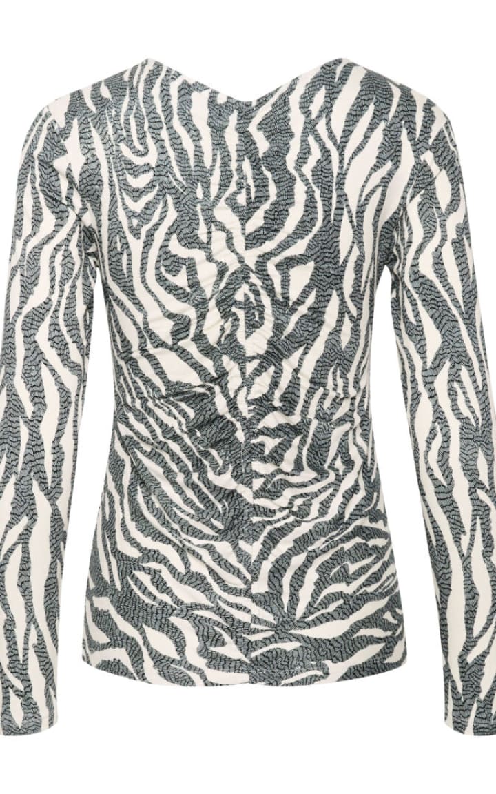 Saint Tropez- Ghita Zebra Blouse - Shirts & Tops