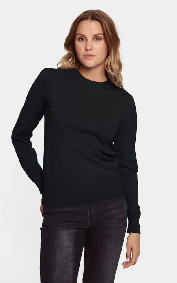 Saint Tropez- Mila Pullover - Black / XS - sweater