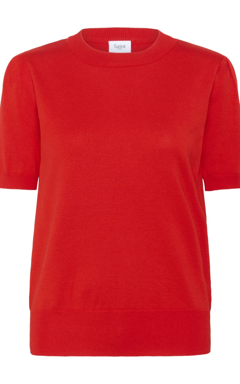 Saint Tropez- Mila Short Sleeve Pullover - Flame Scarlet