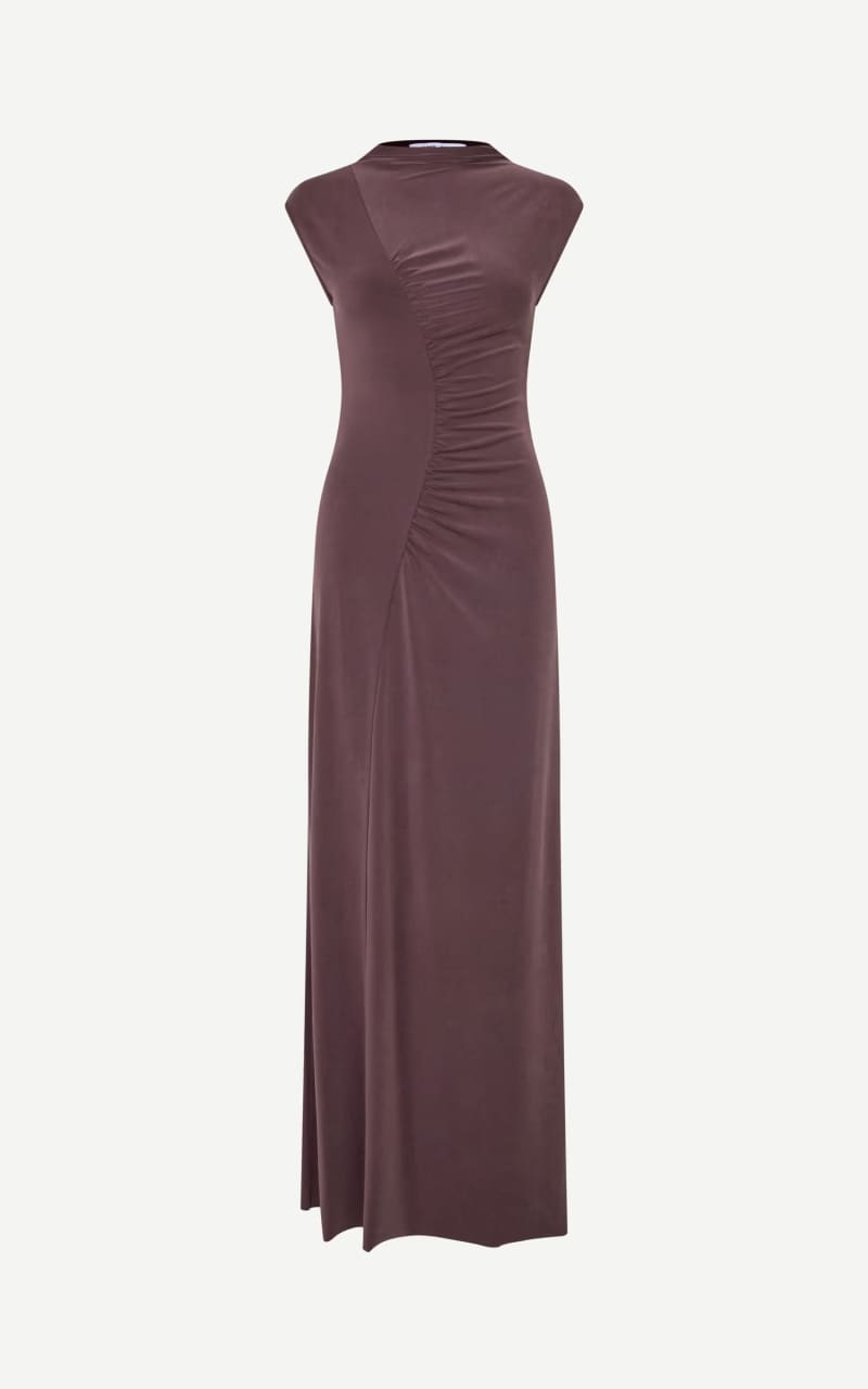 Samsoe- Saandressa Maxi Dress in Fudge - DRESS