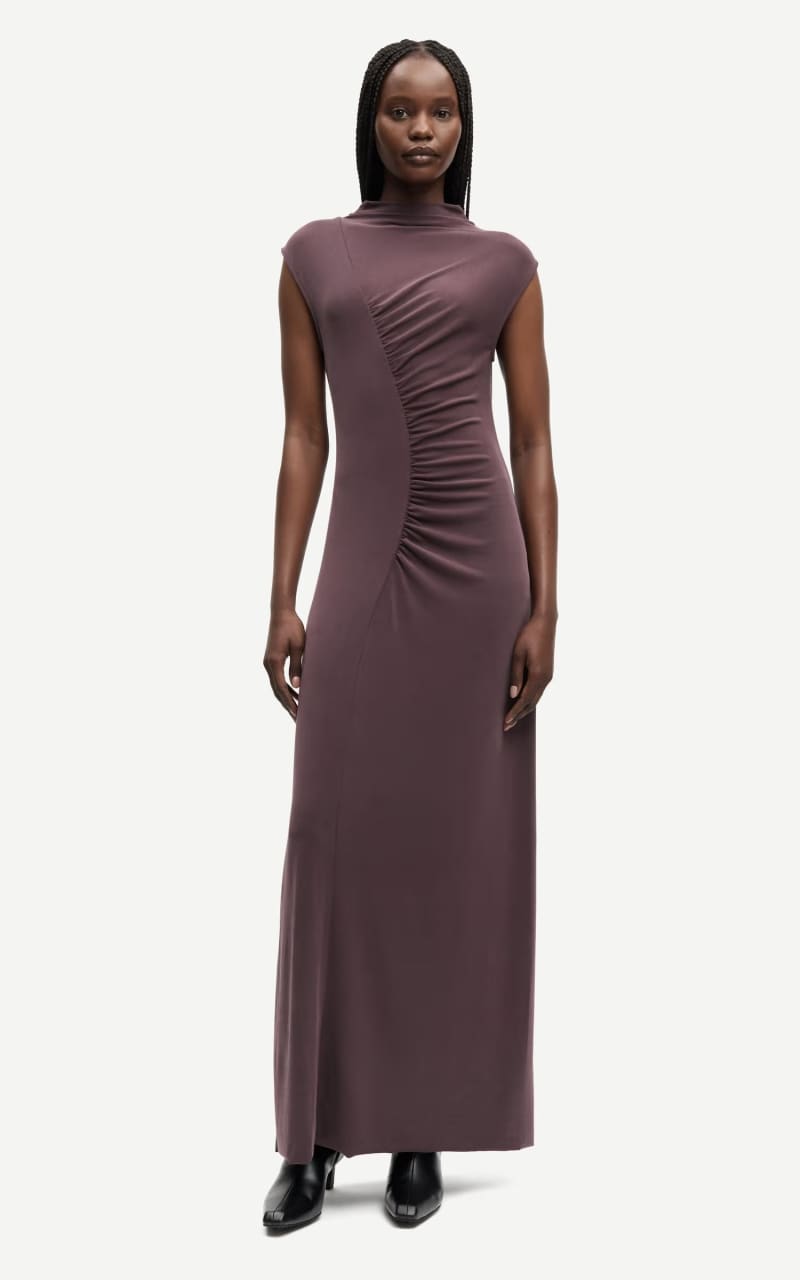 Samsoe- Saandressa Maxi Dress in Fudge - DRESS