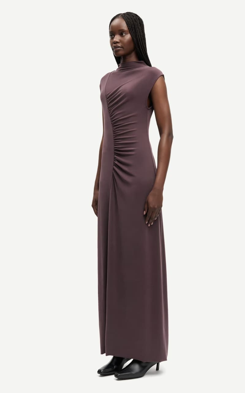 Samsoe- Saandressa Maxi Dress in Fudge - DRESS