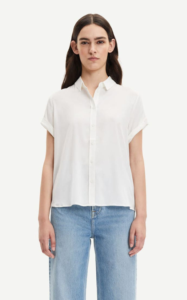Samsoe - Majan Short Sleeve Button Shirt - Shirts & Tops
