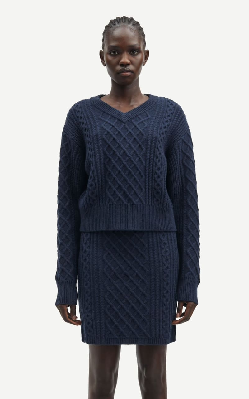 Samsoe- Sadene V-Neck Sweater - sweater