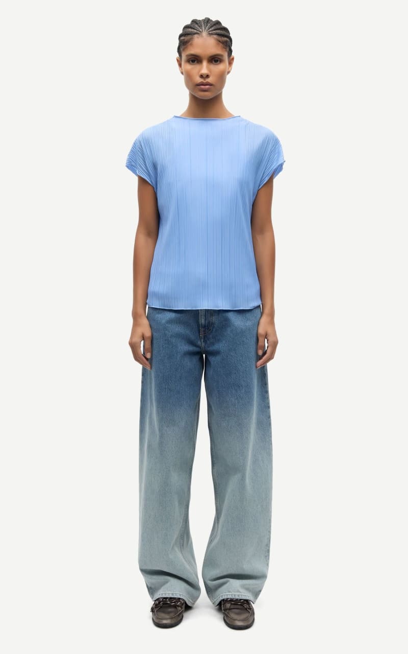 Samsoe- Sauma Top in Bel Air Blue - T-SHIRT & TANK