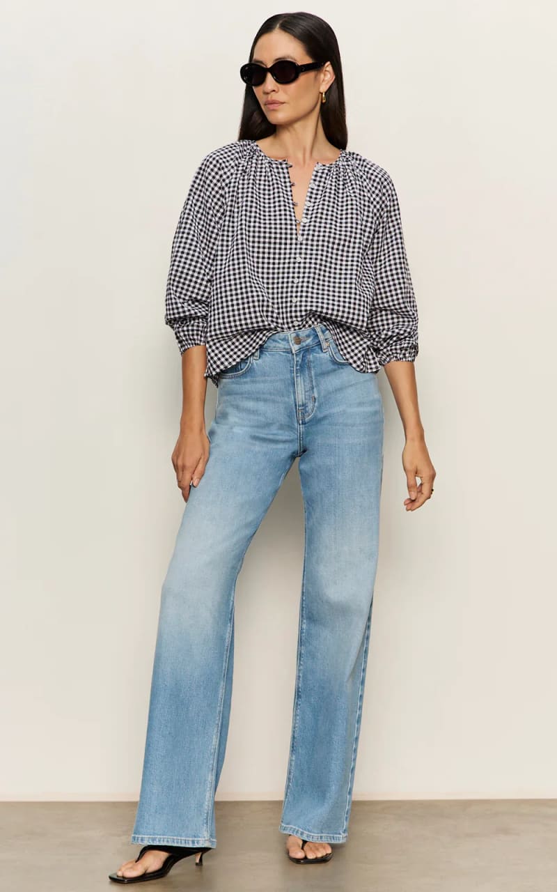 Sanctuary- Perfect Gingham Button Blouse - Blouses & Tops